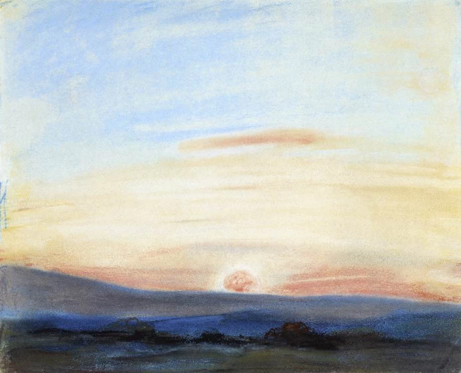 Studio del cielo - sole al tramonto, Museo del Louvre, Parigi